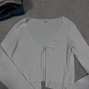 No Boundaries Light Gray Knit Top